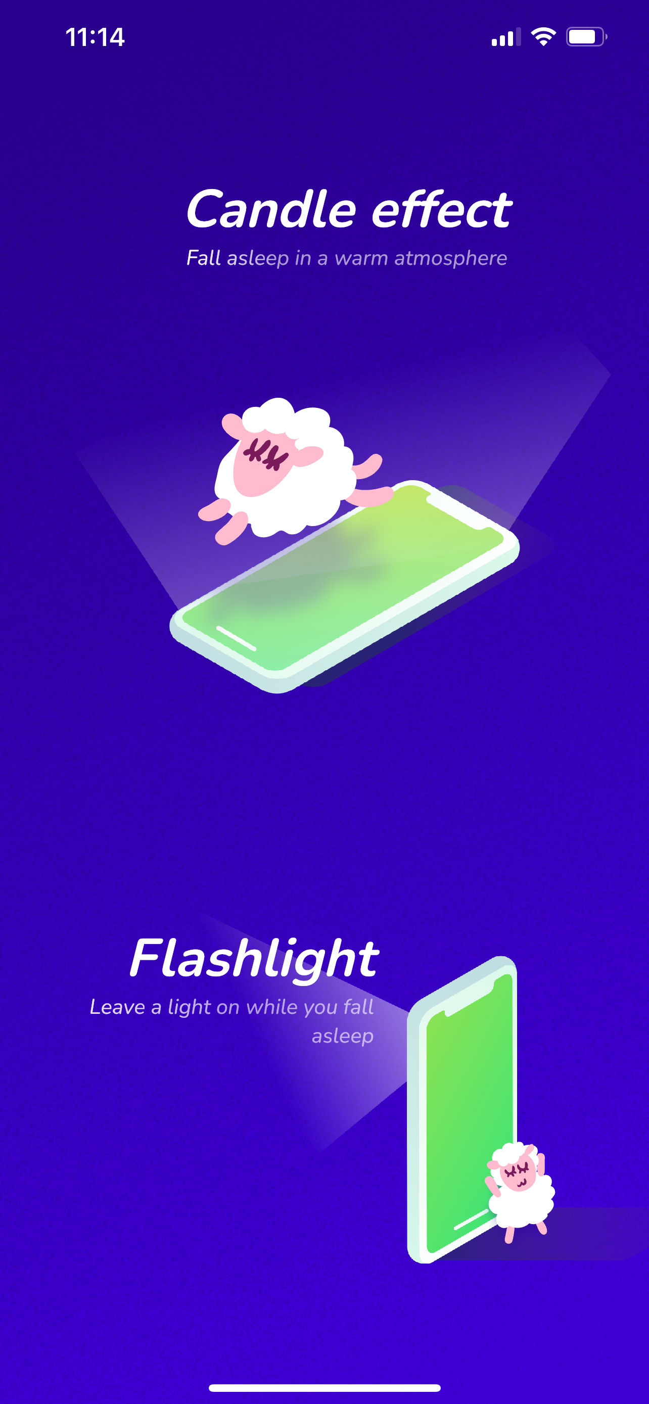 Night light and white noise screenshot